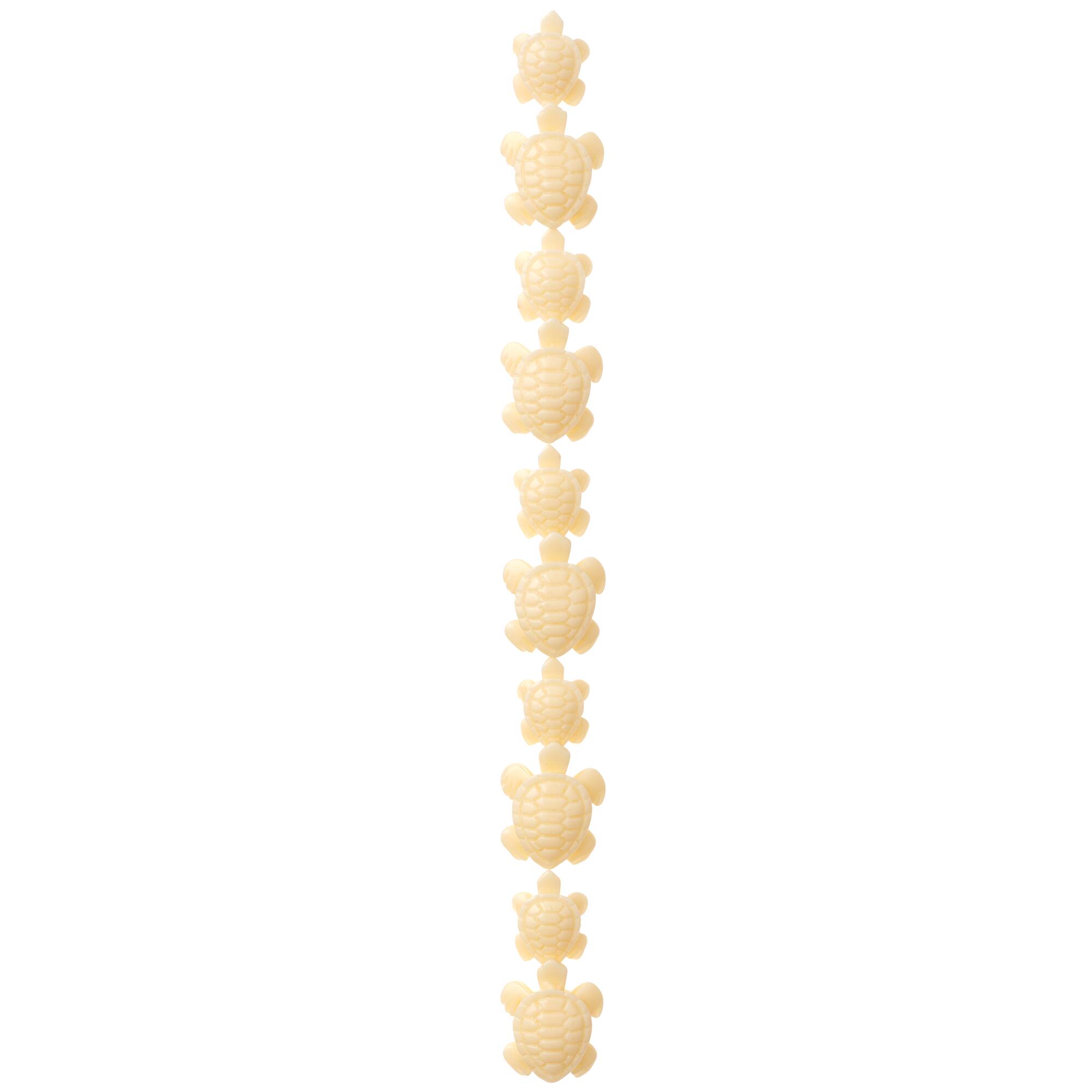 12 Pack: Cream Reconstituted Quartzite Turtle Beads by Bead Landing™